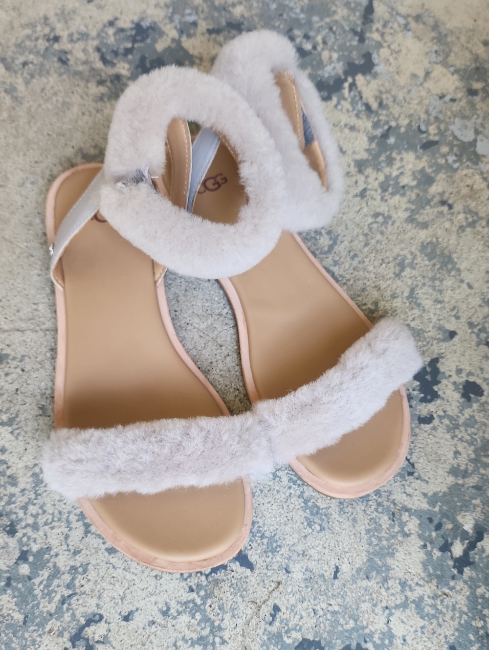 Ugg Fluff Fur Ladies New Open Toe Sandals